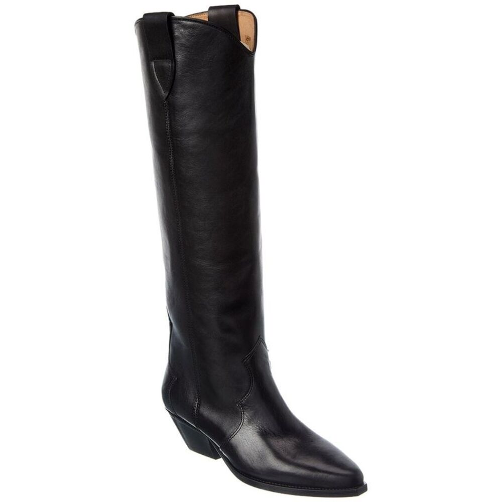 Isabel Marant Denvee Leather Knee-High Boot, Black